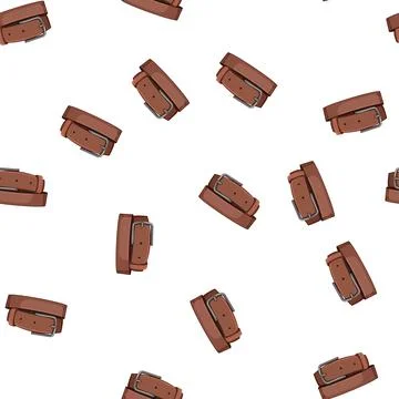 Pattern buckle leather belt cartoon vector sign color Ilustração Stock