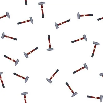 Pattern builder mason s hammer cartoon vector Stock Illustration