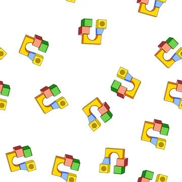 Pattern Building blocks creating an arch structure Stock Illustration