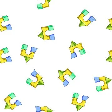 Pattern Building blocks creating colorful geometric shape structure Illustrazione stock