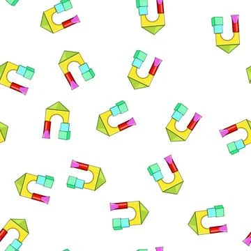 Pattern Building blocks forming abstract house shape Ilustración de archivo