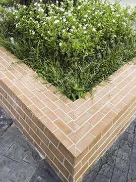 Pattern of building with brickwork for new construction of exterior 스톡 사진
