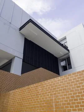 Pattern of building with brickwork for new construction of exterior 스톡 사진