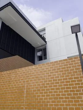 Pattern of building with brickwork for new construction of exterior 스톡 사진