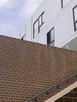 Pattern of building with brickwork for new construction of exterior 스톡 사진