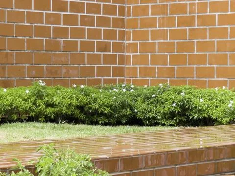Pattern of building with brickwork for new construction of exterior 스톡 사진