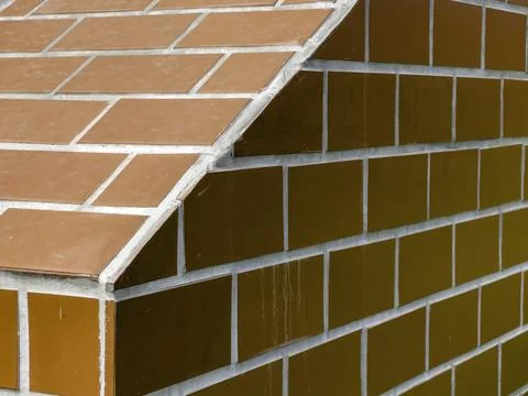 Pattern of building with brickwork for new construction of exterior Stock Photos