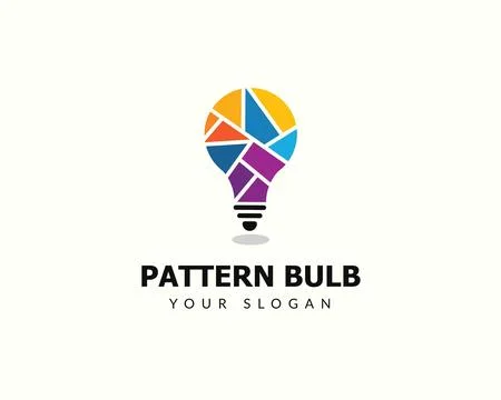 Pattern Bulb Colorful Logo Icon	 Stock Illustration