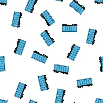Pattern bulk coal wagon cartoon vector Stock Illustration