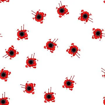 Pattern bullet hole with blood splatter and dripping vector Stock Illustration