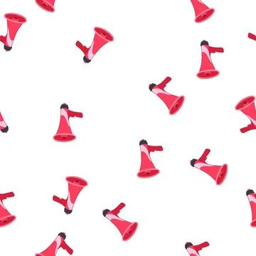Pattern bullhorn megaphone cartoon vector Stock Illustration