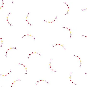 Pattern bunting birthday flags cartoon vector 스톡 일러스트