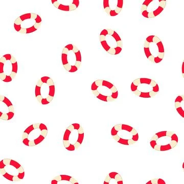 Pattern buoyancy lifebuoy cartoon vector 库存插图