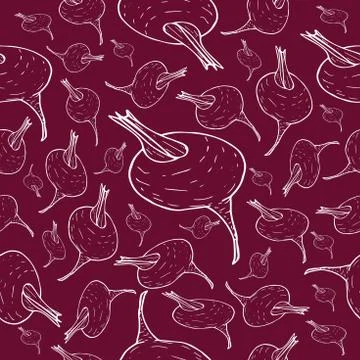 Pattern buriak white line sketch on burgundy background Stock Illustration