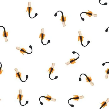 Pattern burn burning match cartoon vector イラスト素材