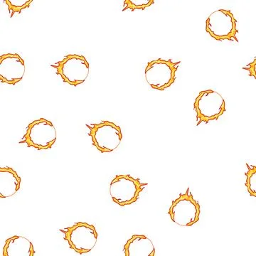 Pattern burn circle fire cartoon vector Stock Illustration