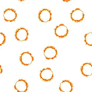 Pattern burn circle fire cartoon vector Illustrazione stock