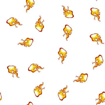 Pattern burn flame cartoon vector Illustrazione stock