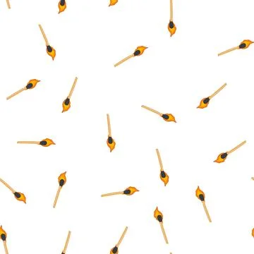 Pattern burning wooden match igniting a bright flickering flame Stockillustratie