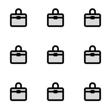 A Pattern of Business Briefcase Icons Representing Professional Career Tool.. Stock Illustration