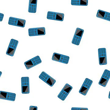 Pattern business button phone cartoon vector 库存插图