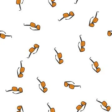 Pattern business computer glasses cartoon vector Stock Illustration