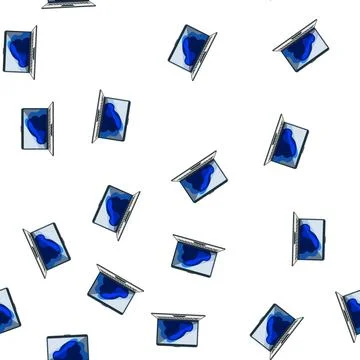 Pattern business laptop computer cartoon vector Stockillustratie