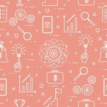 Pattern of business process, planning, strategy, finance and investment, busi Ilustración de archivo