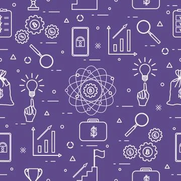 Pattern of business process, planning, strategy, finance and investment, busi Illustrazione stock