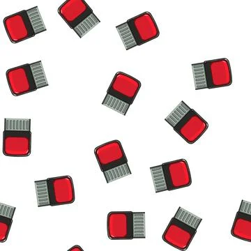 Pattern business stamp handle cartoon vector Illustration