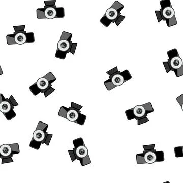 Pattern business web camera cartoon vector Illustrazione stock