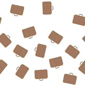 Pattern businessman briefcase for men cartoon vector Stock Illustration
