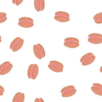 Pattern butter biscuit cookie cartoon vector Stock Illustration