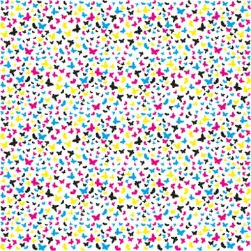Pattern of butterflies or moths Stock Illustration