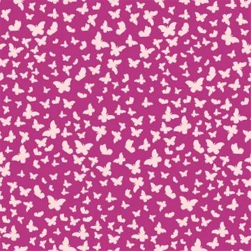 Pattern of butterflies or moths. Print design. Seamless background Stock Illustration