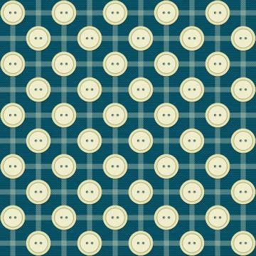 Pattern with buttons and stripes Stock Illustration
