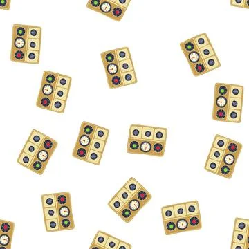 Pattern buttons retro control panel cartoon vector Stock Illustration