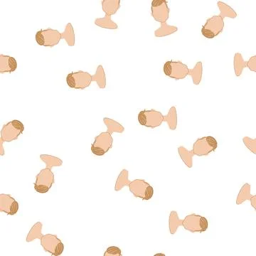 Pattern buzzcut hairstyles for kid boy cartoon vector Illustrazione stock