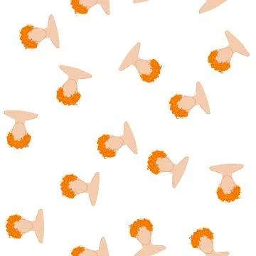 Pattern buzzcut hairstyles for men cartoon vector Stock Illustration