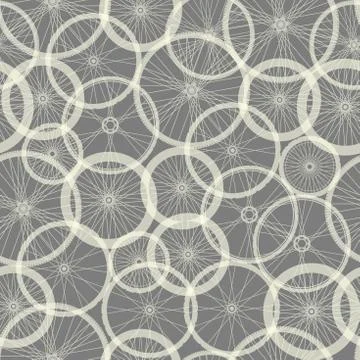 Pattern of bycicles wheels. Stock Illustration