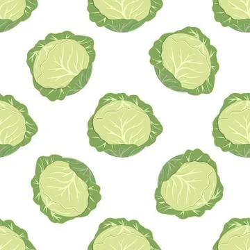 Pattern with cabbage Stock Illustration