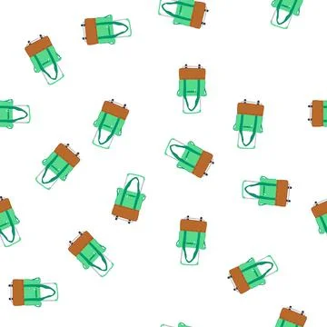 Pattern cabin trolley bag cartoon vector 库存插图