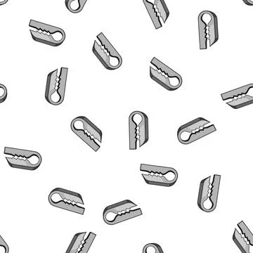 Pattern Cable grommet clip securing wiring connection icon Stock Illustration