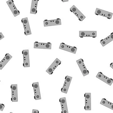 Pattern cable headphone amp cartoon vector Stock Illustration