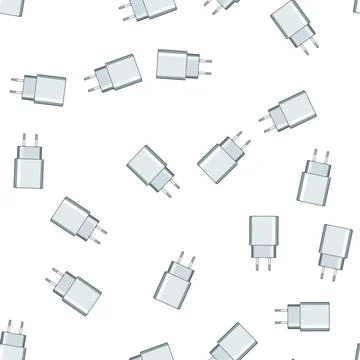 Pattern cable power adapter cartoon vector Stock Illustration