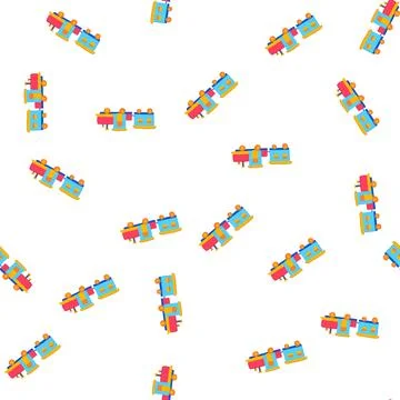 Pattern caboose train toy cartoon vector Stock Illustration