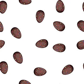 Pattern cadbury chocolate egg cartoon vector Stock Illustration