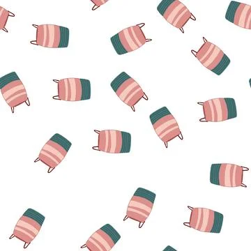 Pattern caddy basket for storage cartoon vector Stock Illustration