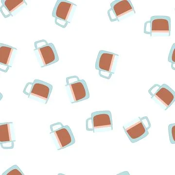 Pattern cafe coffee glass cartoon vector 스톡 일러스트