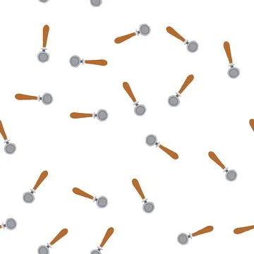 Pattern cafe portafilter coffee cartoon vector Stock Illustration